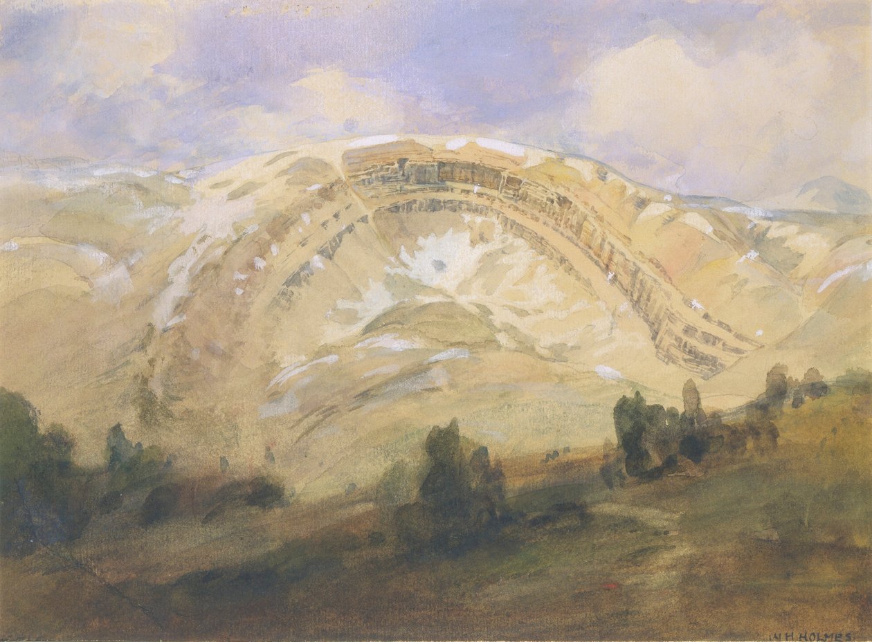 Hajtogatott rétegek, egy nagy geológiai boltív, Colorado alkotó: William Henry Holmes