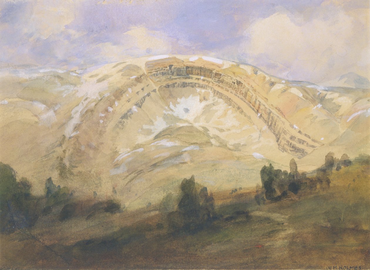 Folded Strata, a Great Geological Arch, Colorado, 1874. alkotó: William Henry Holmes