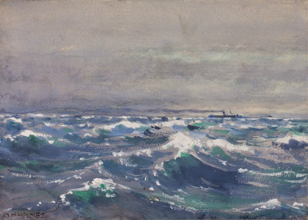 A Bremen gőzhajón, Nova Scotia mellett, 1880. alkotó: William Henry Holmes