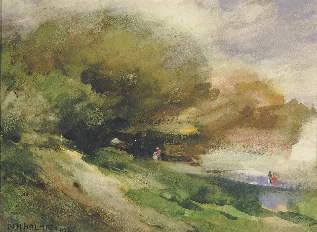 Az árnyékos séta, 1927. alkotó: William Henry Holmes