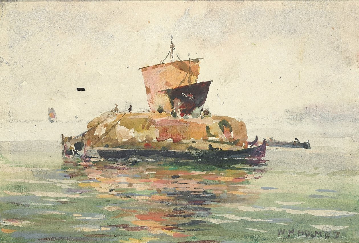 Velencei teherhajók alkotó: William Henry Holmes
