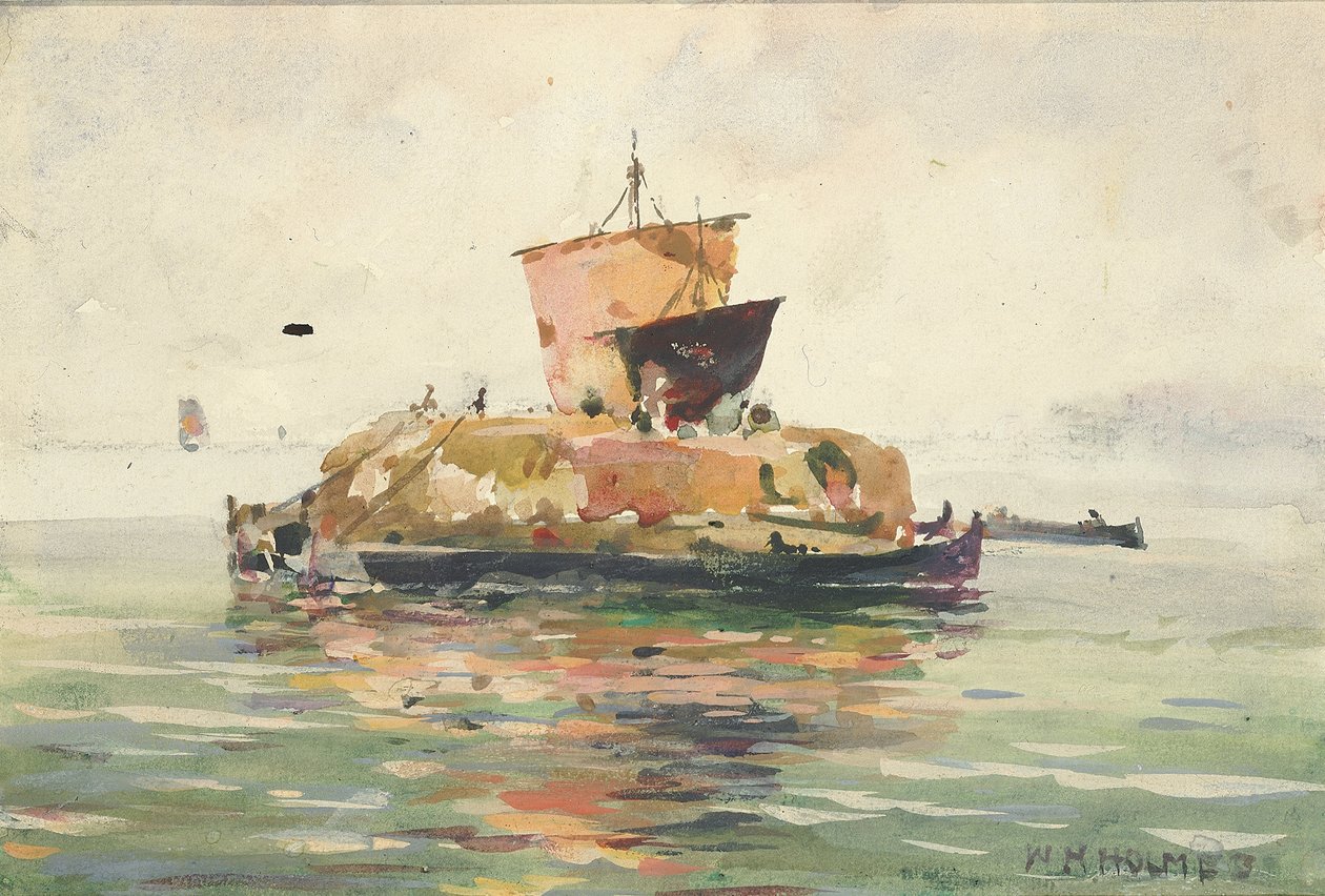 Velencei teherhajók, n.d. alkotó: William Henry Holmes
