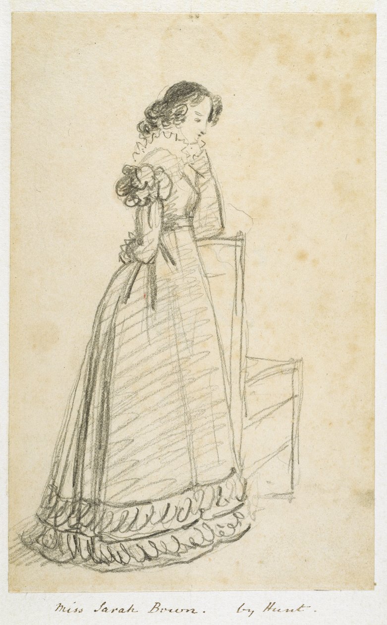 Miss Sarah Bown, később Sir Joseph Paxton felesége (ceruza papíron) alkotó: William Henry Hunt