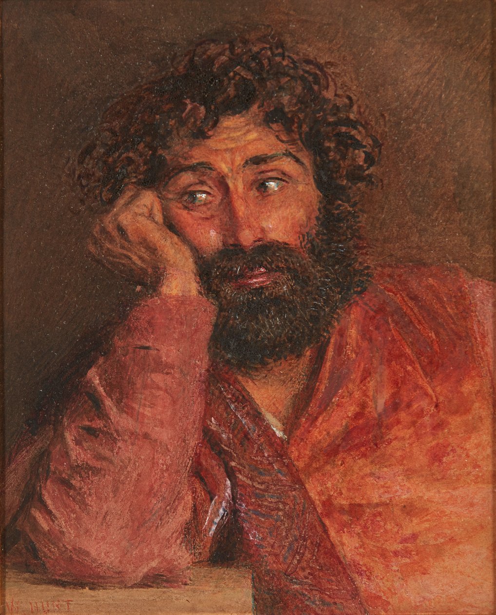 Férfi portré (akvarell) alkotó: William Henry Hunt