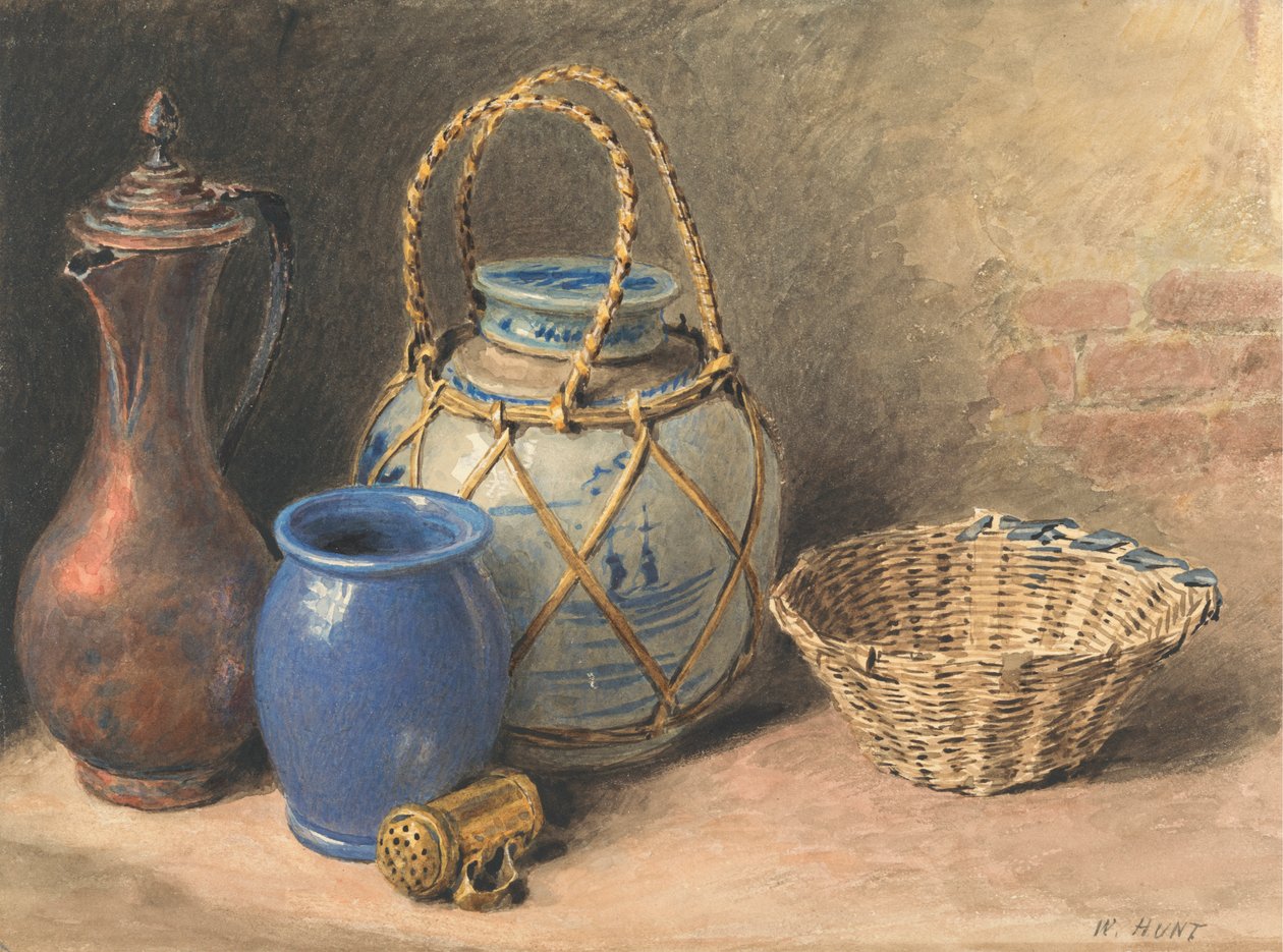 Csendélet gyömbéres üveggel alkotó: William Henry Hunt