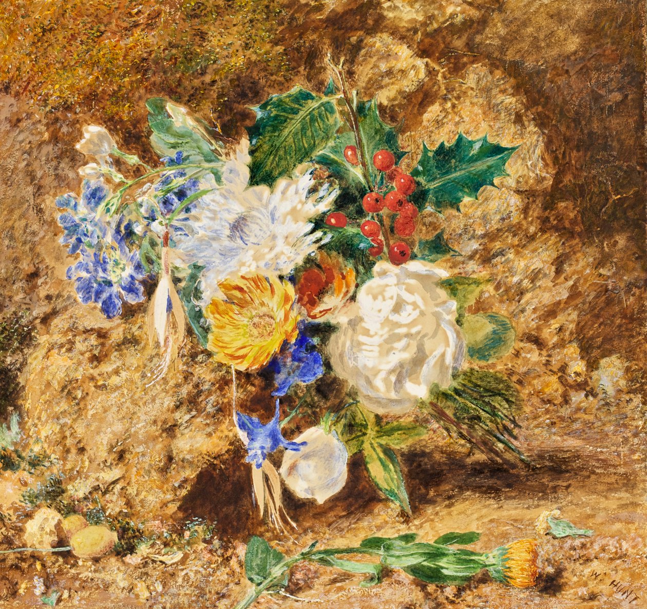 Téli virágok, 1850 körül alkotó: William Henry Hunt