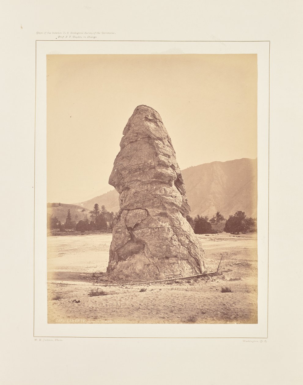 Szabadság sapka, Mammoth Hot Springs alkotó: William Henry Jackson