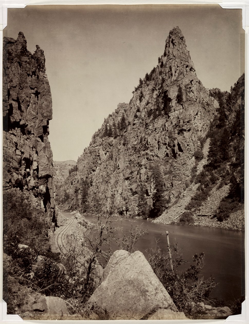 Currecanti Needle, az ágyúk fekete kañonja, 1880 előtt. alkotó: William Henry Jackson