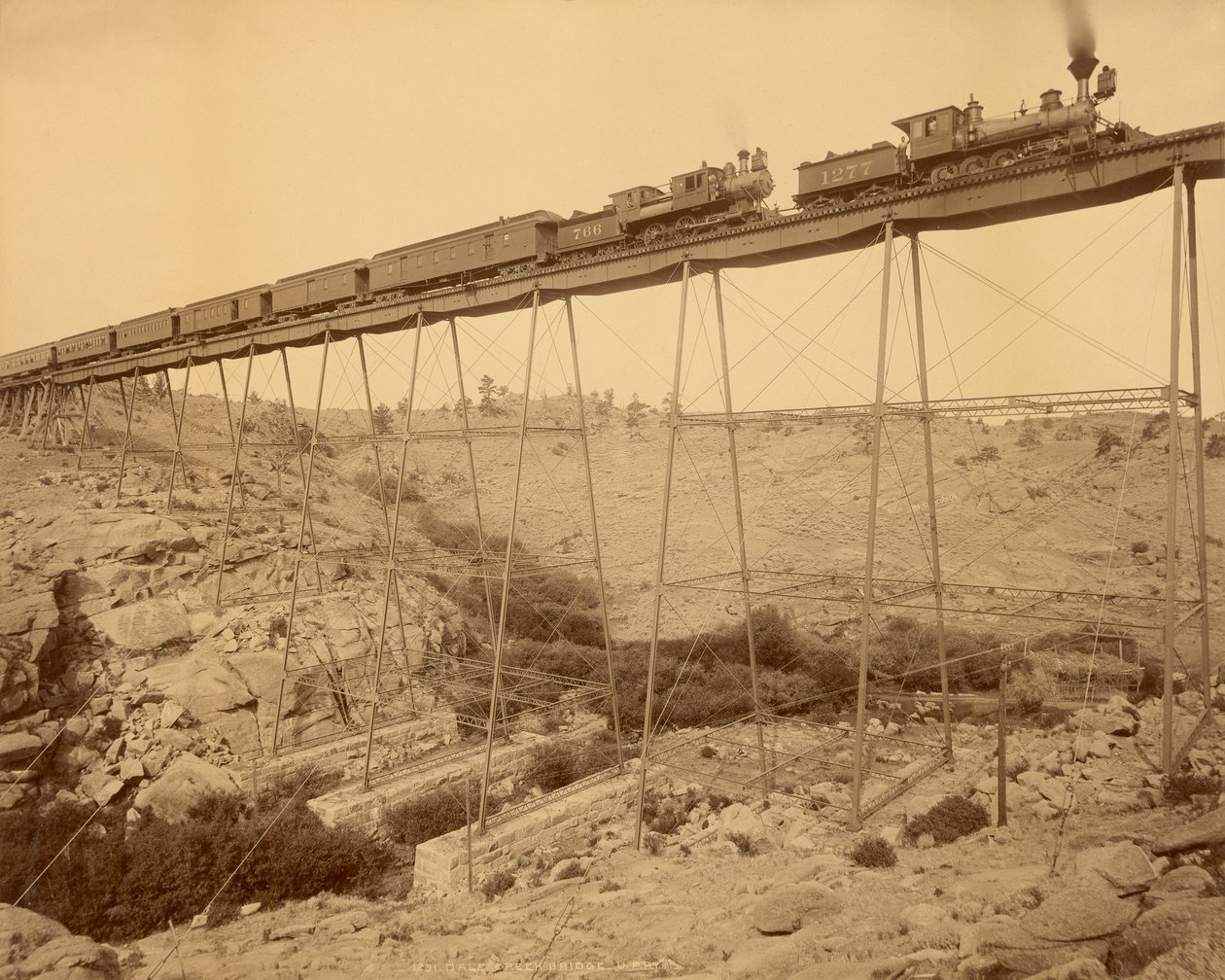 Dale Creek Bridge, Wyoming, Jackson alkotó: William Henry Jackson