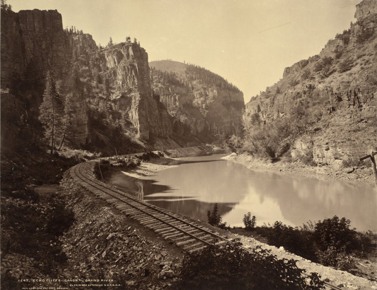 Echo-szirtek, a Grand River kanyonja, Glenwood-hosszabbítás, D.&R. G.R.R. alkotó: William Henry Jackson