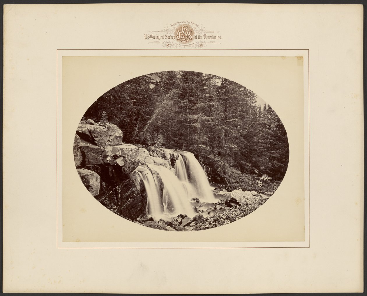 A Gallatin megye vízgyűjtője, Yellowstone Nemzeti Park, Montana alkotó: William Henry Jackson