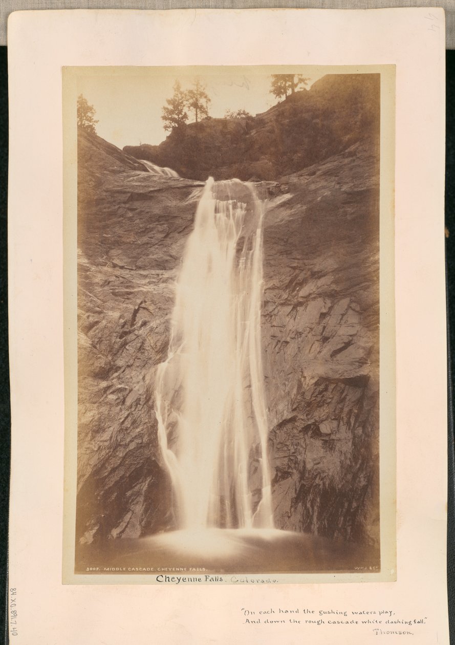 Középső Cascade. Cheyenne-vízesés alkotó: William Henry Jackson