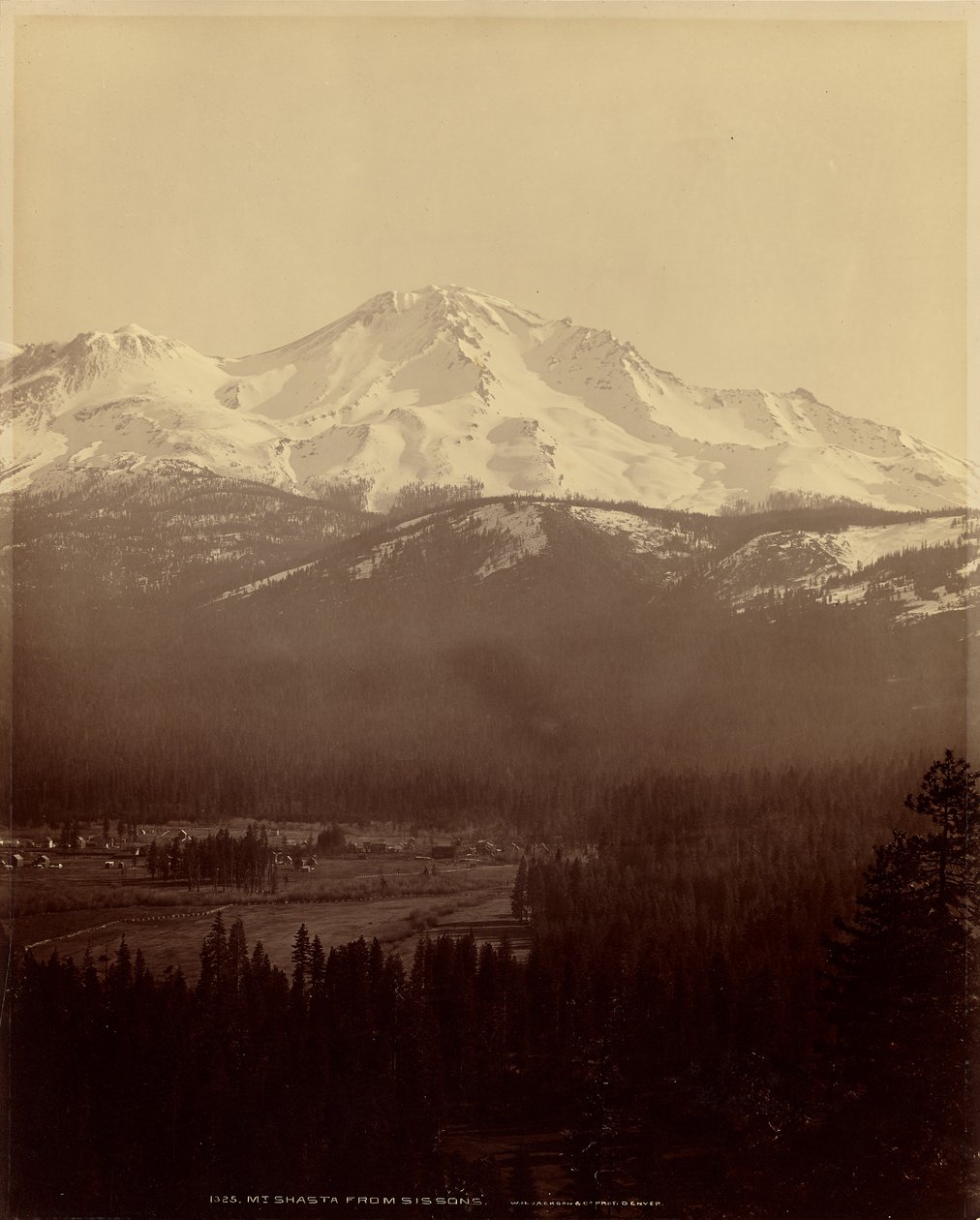 A Shasta-hegy Sissionsból nézve alkotó: William Henry Jackson