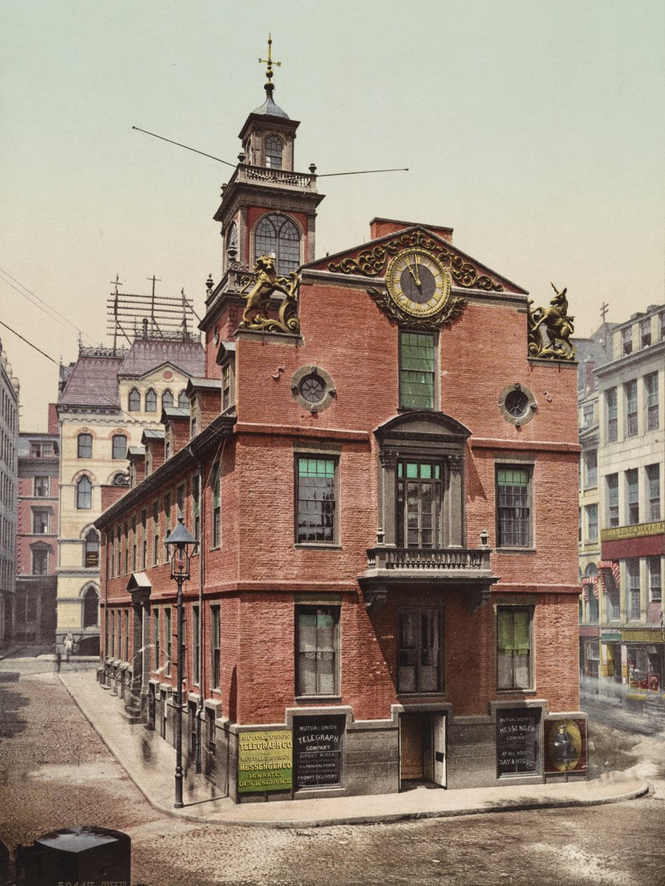 The Old State House, Boston, Massachusetts, 1900 körül (photochrom) alkotó: William Henry Jackson