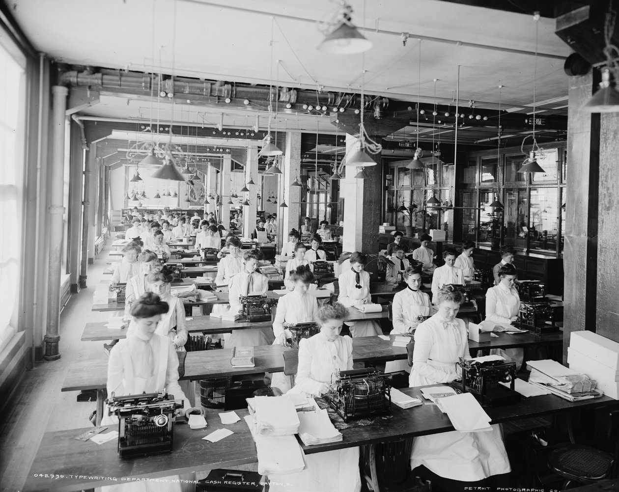 Gépíró osztály, National Cash Register, Dayton, Ohio, 1902 alkotó: William Henry Jackson