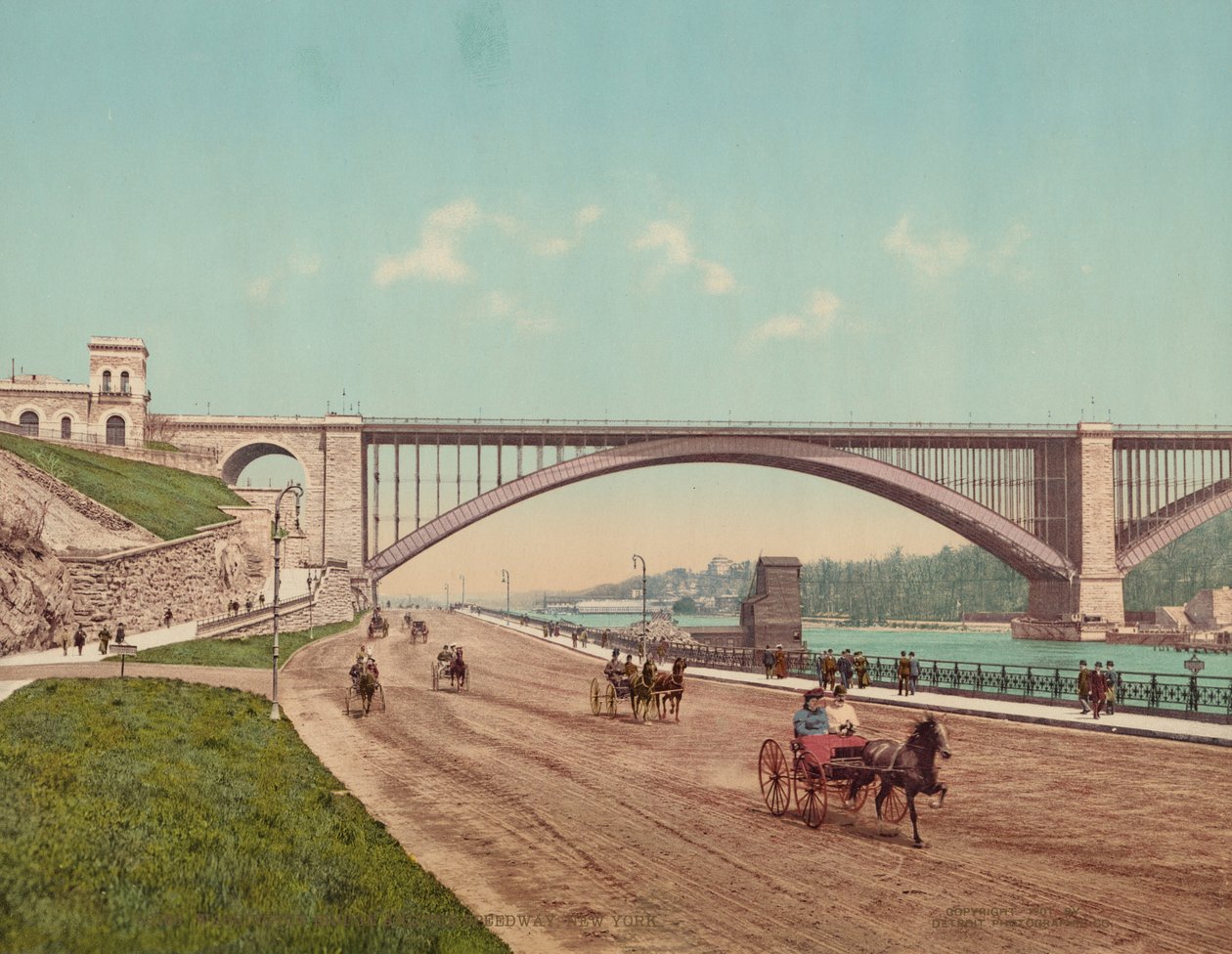 Washington Bridge and Speedway, New York,1901-ben megjelent (fotó) alkotó: William Henry Jackson