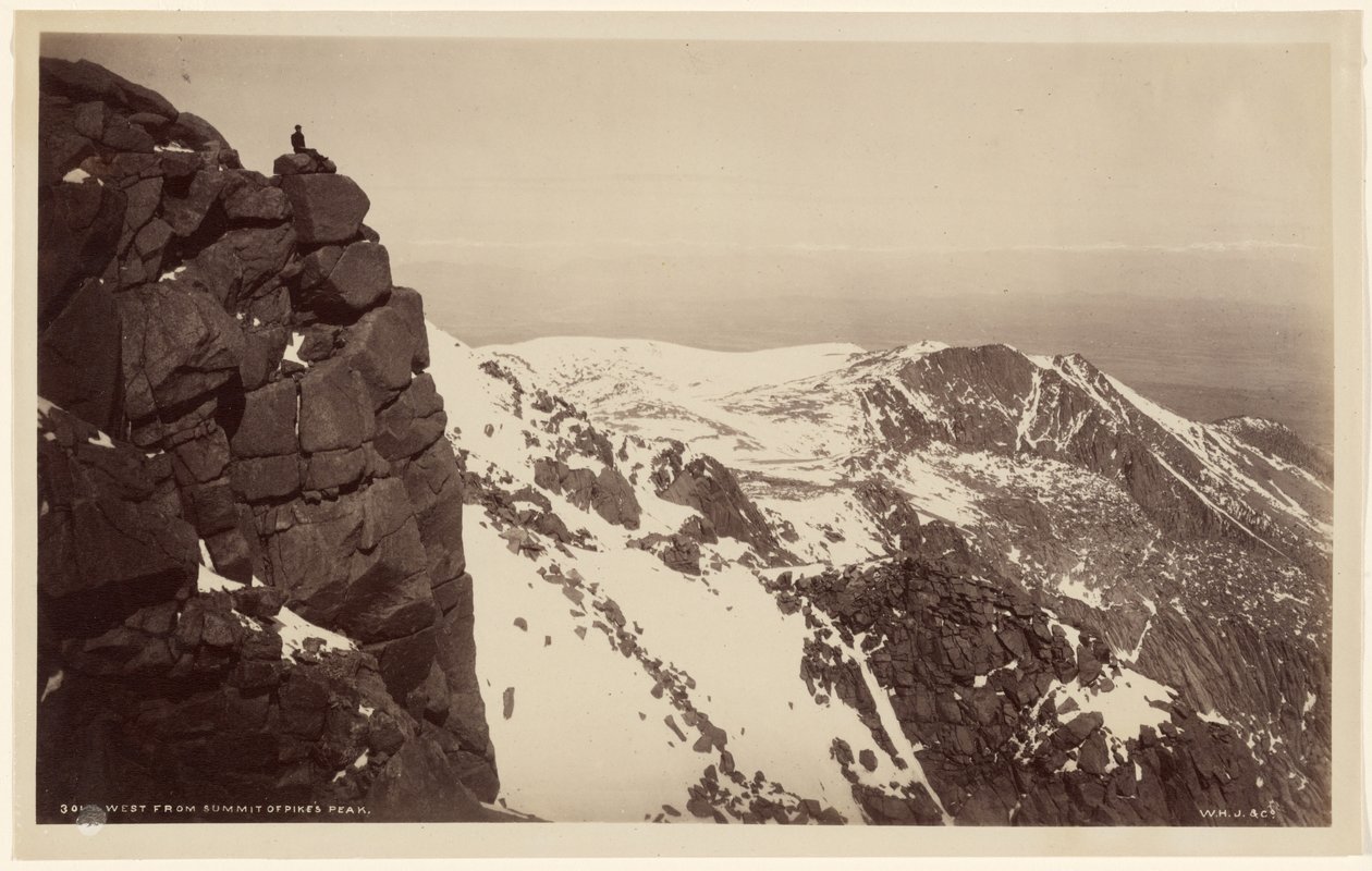 Nyugat felé a Pikes Peak csúcsáról alkotó: William Henry Jackson