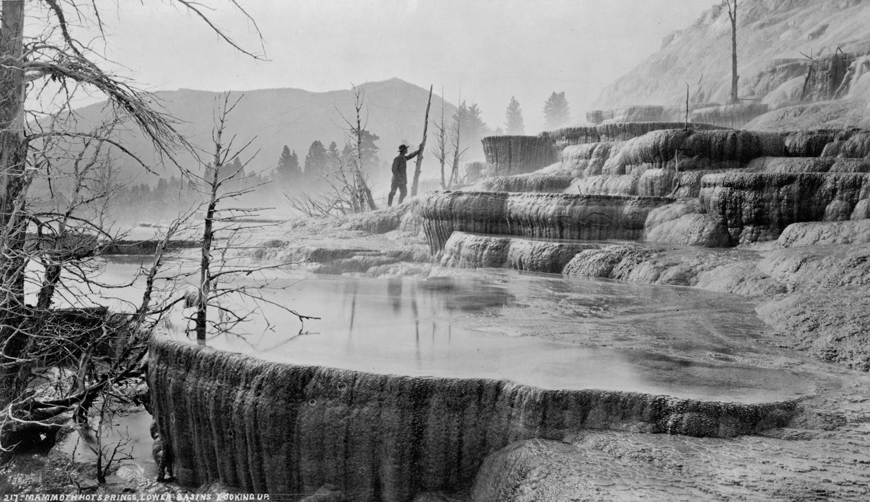 Yellowstone Nemzeti Park Mammoth Hot Springs, 1872 körül alkotó: William Henry Jackson