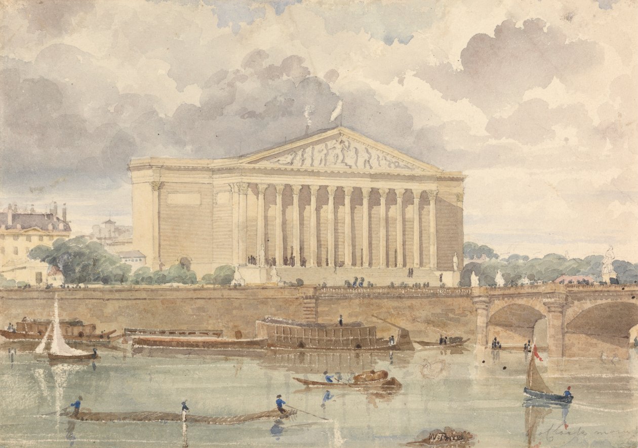 Képviselőház és XVI. Lajos Pont, 1828. július 30., reggel 6 óra alkotó: William Henry Lake Price