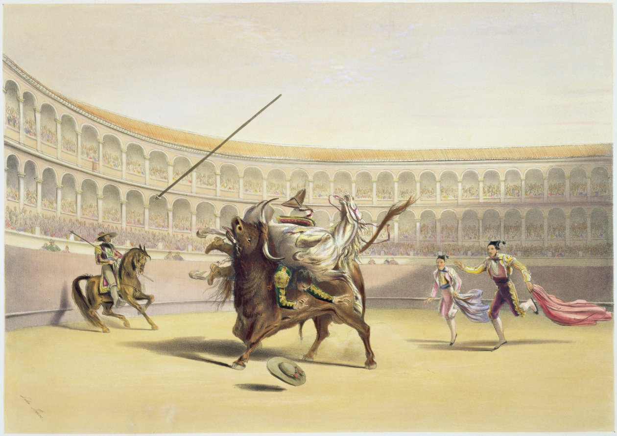 A Picadort és a lovat dobáló bika, 1865 alkotó: William Henry Lake Price