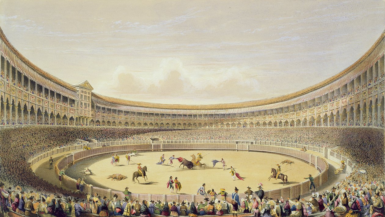 A madridi Plaza de Toros, 1865 alkotó: William Henry Lake Price