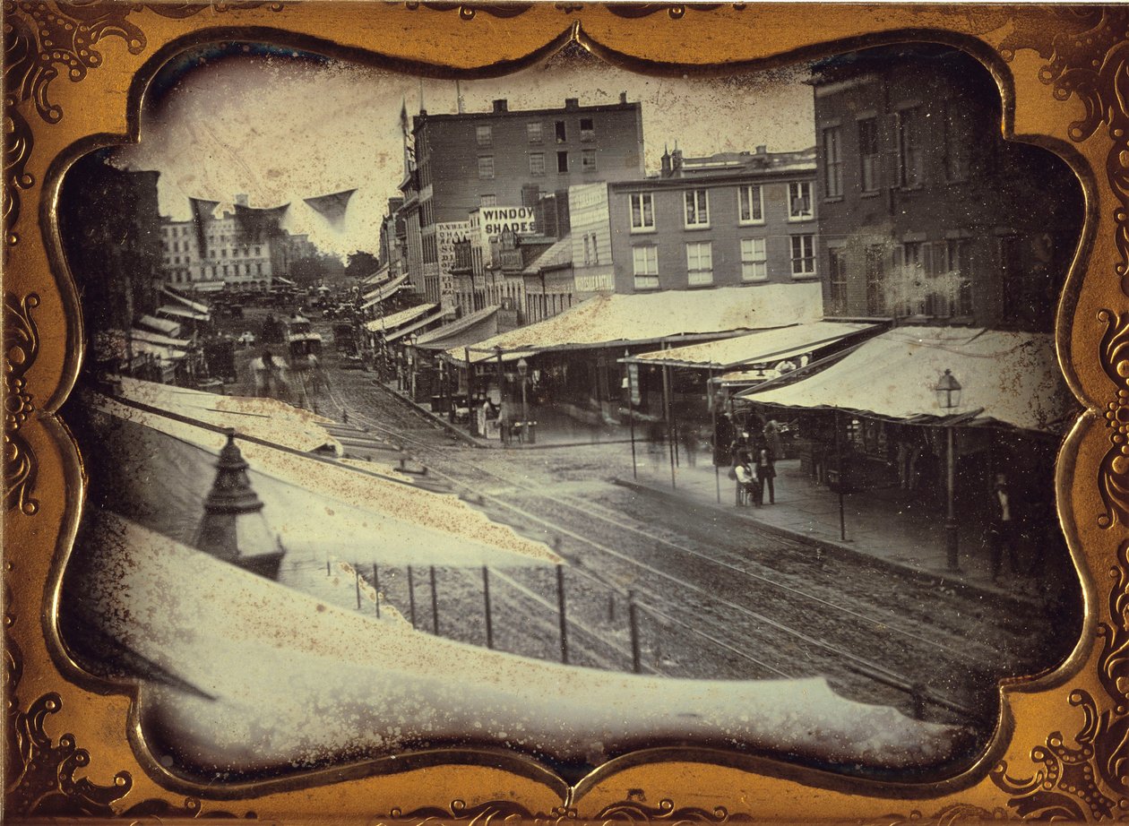 Chatham Square, New York, 1853 körül alkotó: William Henry Lewis
