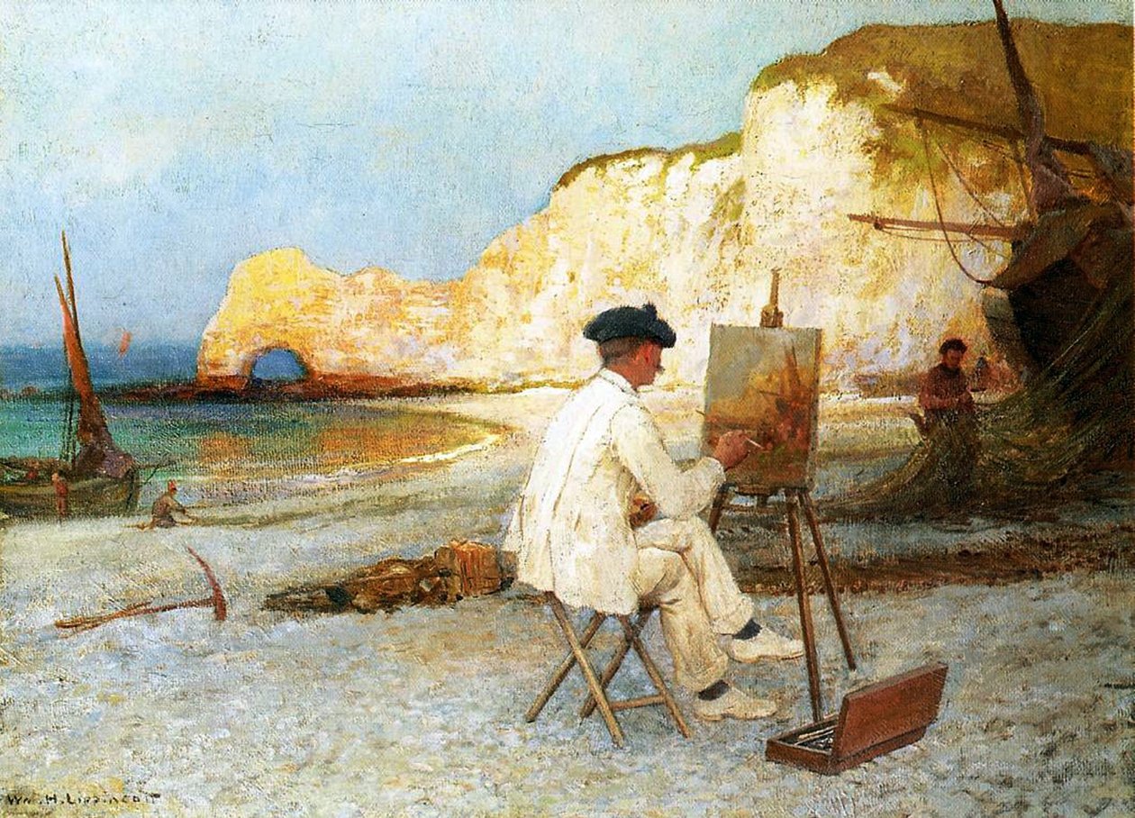 Egy festő a tenger partján, 1885 körül (olaj, vászon) alkotó: William Henry Lippincott