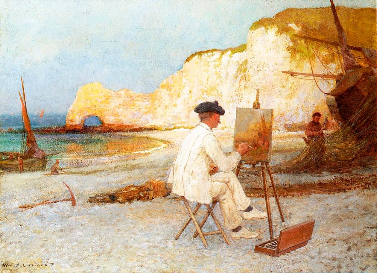 Festő a tengerparton, 1885 körül alkotó: William Henry Lippincott