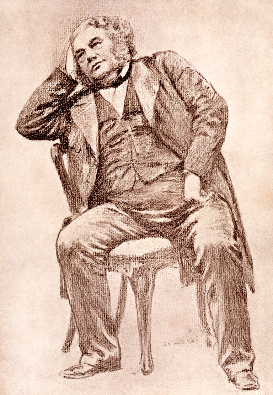 Mark Lemon, a Punch magazin 19. századi szerkesztője, 1909. alkotó: William Henry Margetson