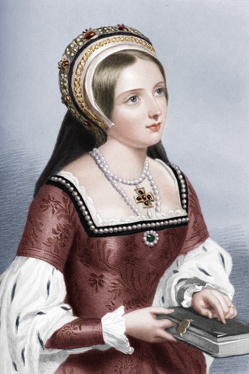 Catherine Parr 1512-1548, VIII. Henrik király hatodik felesége, 1851 alkotó: William Henry Mote