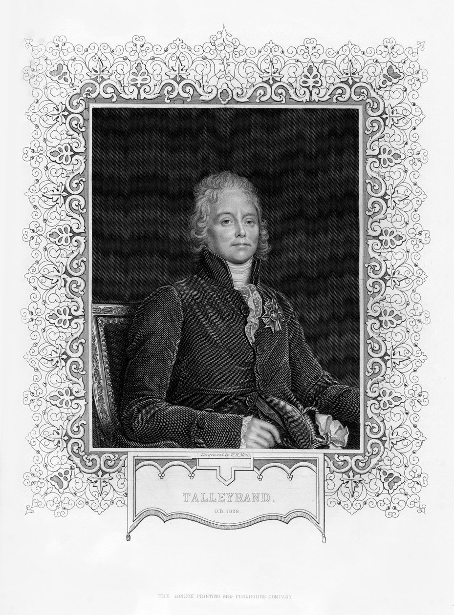 Charles Maurice de Talleyrand-Perigord francia diplomata, XIX. alkotó: William Henry Mote