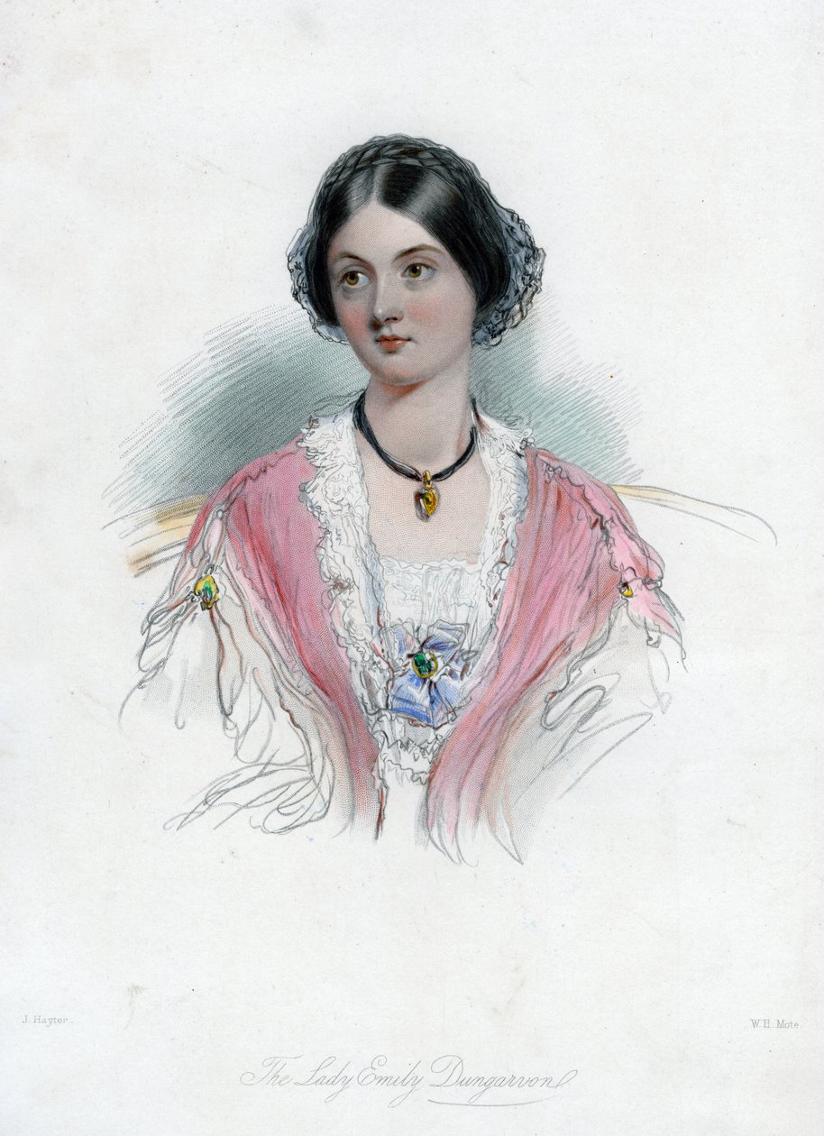 Lady Emily Dungarvon, 19. század. alkotó: William Henry Mote