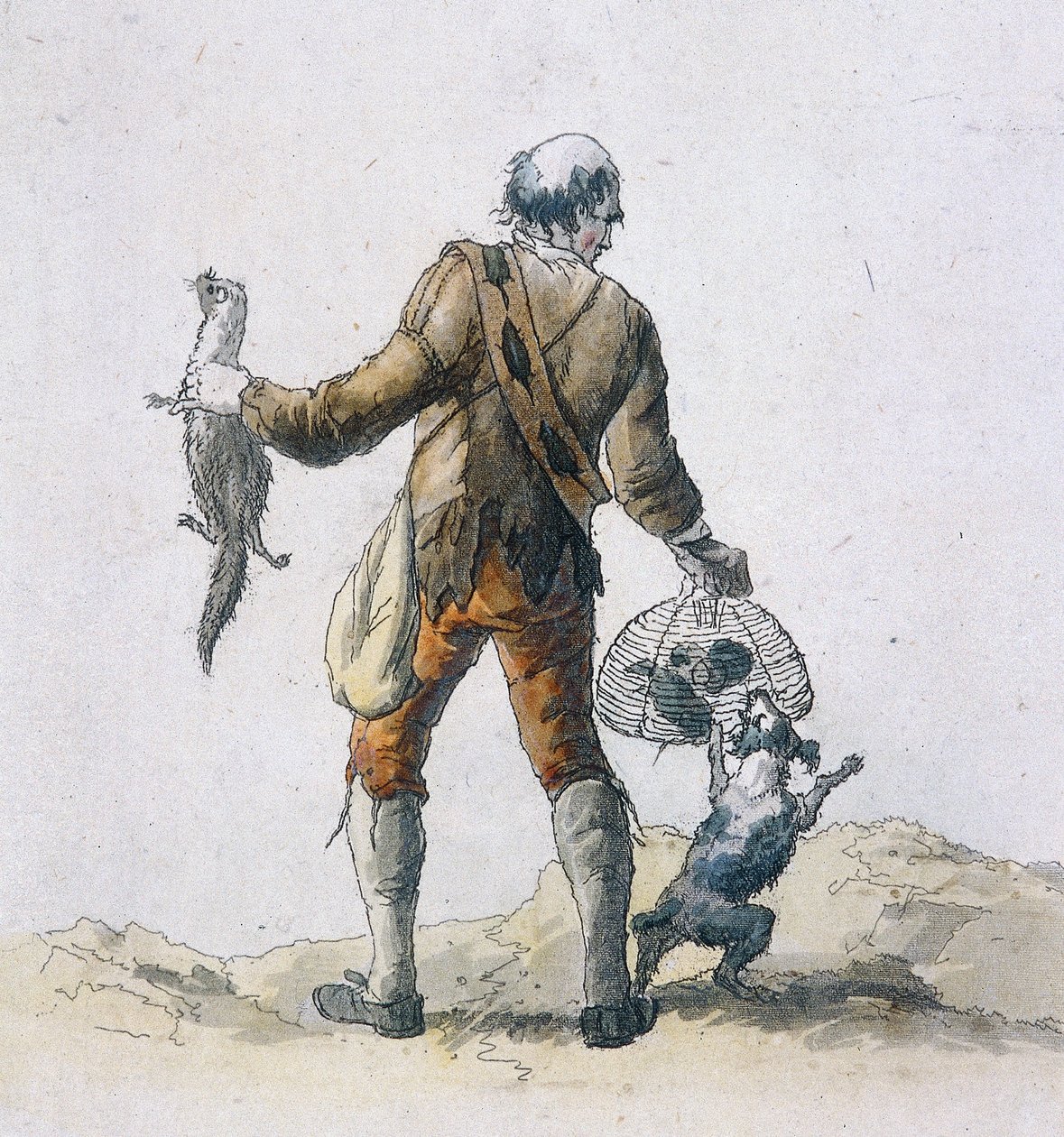 Egy patkányfogó, Tartományi karakterek, 1804 alkotó: William Henry Pyne