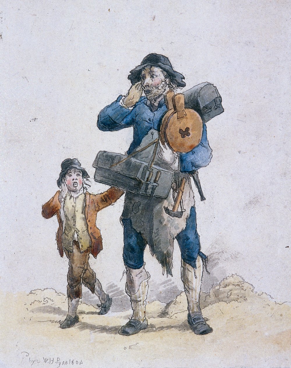Egy bádogos és egy gyerek, Tartományi karakterek, 1804 alkotó: William Henry Pyne