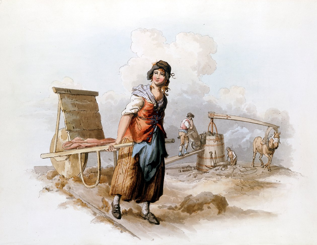 Brickfield, 1808 alkotó: William Henry Pyne
