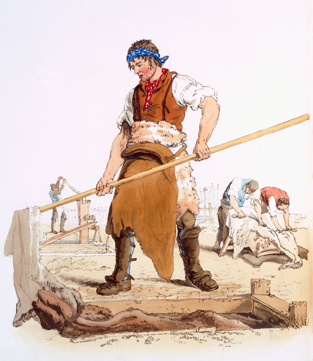 Leather Dresser, a „Nagy-Britannia jelmezeiből”, William Miller, 1805 alkotó: William Henry Pyne