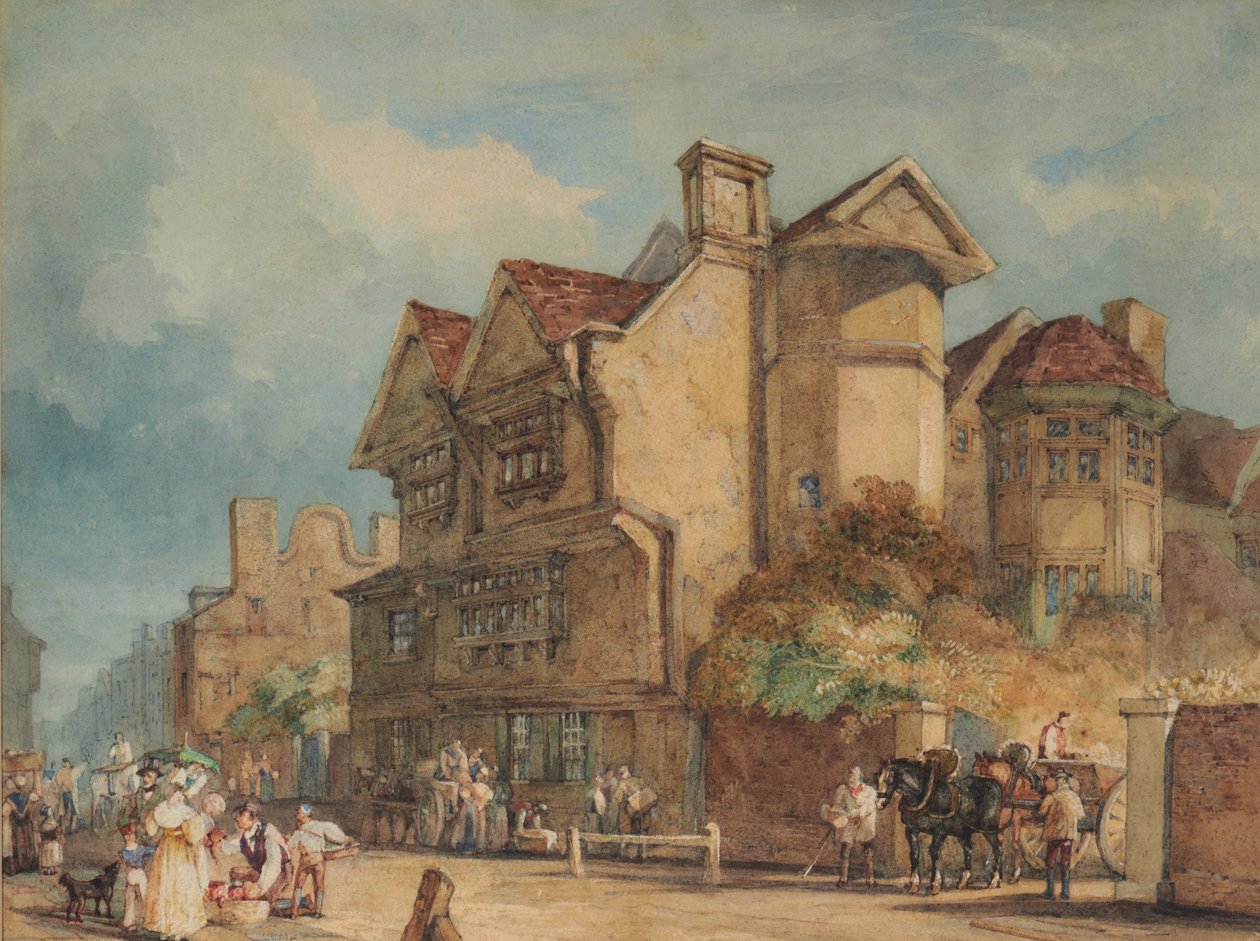 Régi házak, High Street, Rochester alkotó: William Henry Pyne