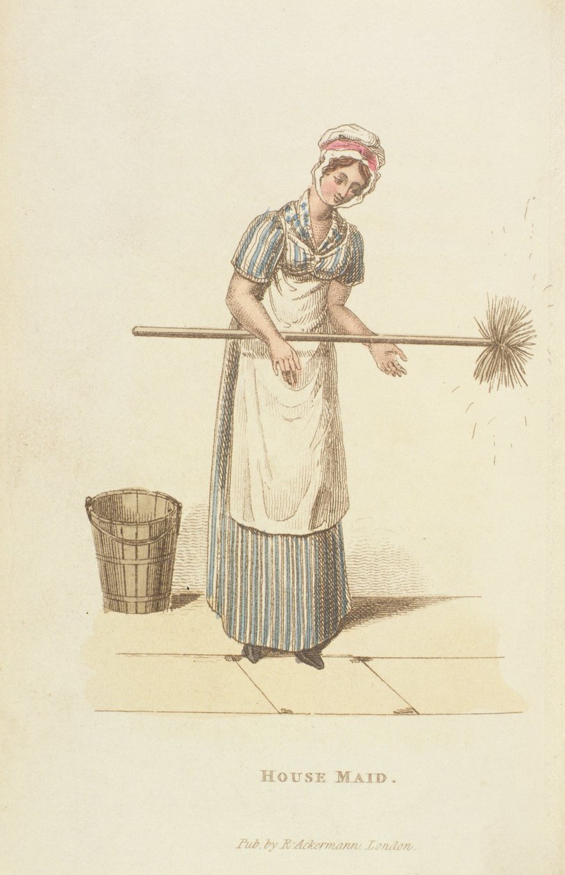 A szobalány a Miniatűr világból, 1827 (nyomtatott) alkotó: William Henry Pyne