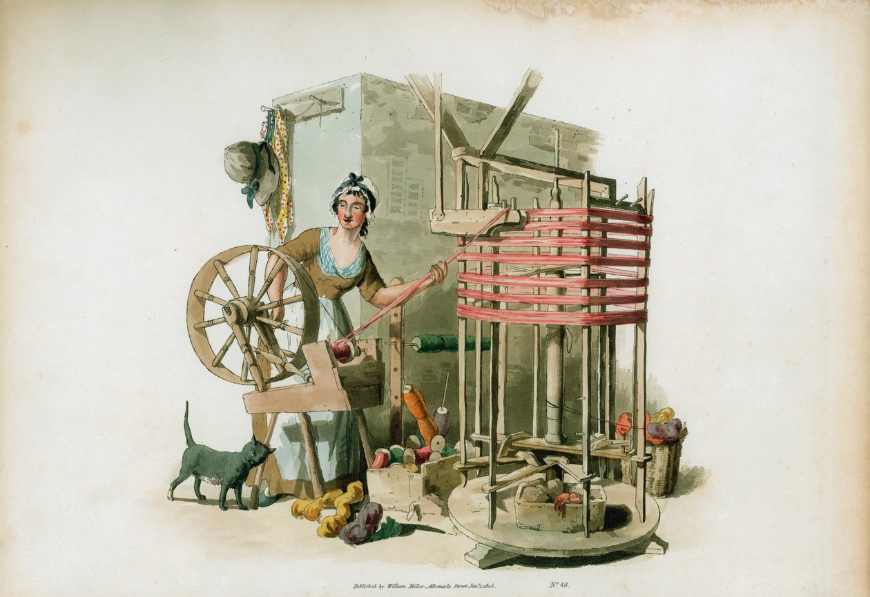 A fésült tekercselő, 1805 alkotó: William Henry Pyne