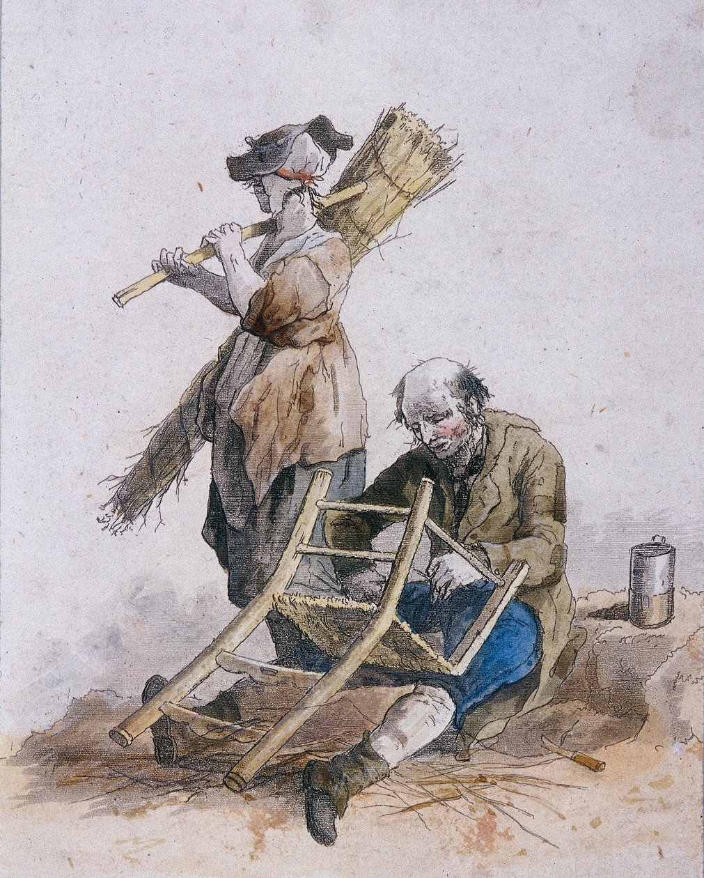 Két székjavító, tartományi karakterek, 1804 alkotó: William Henry Pyne