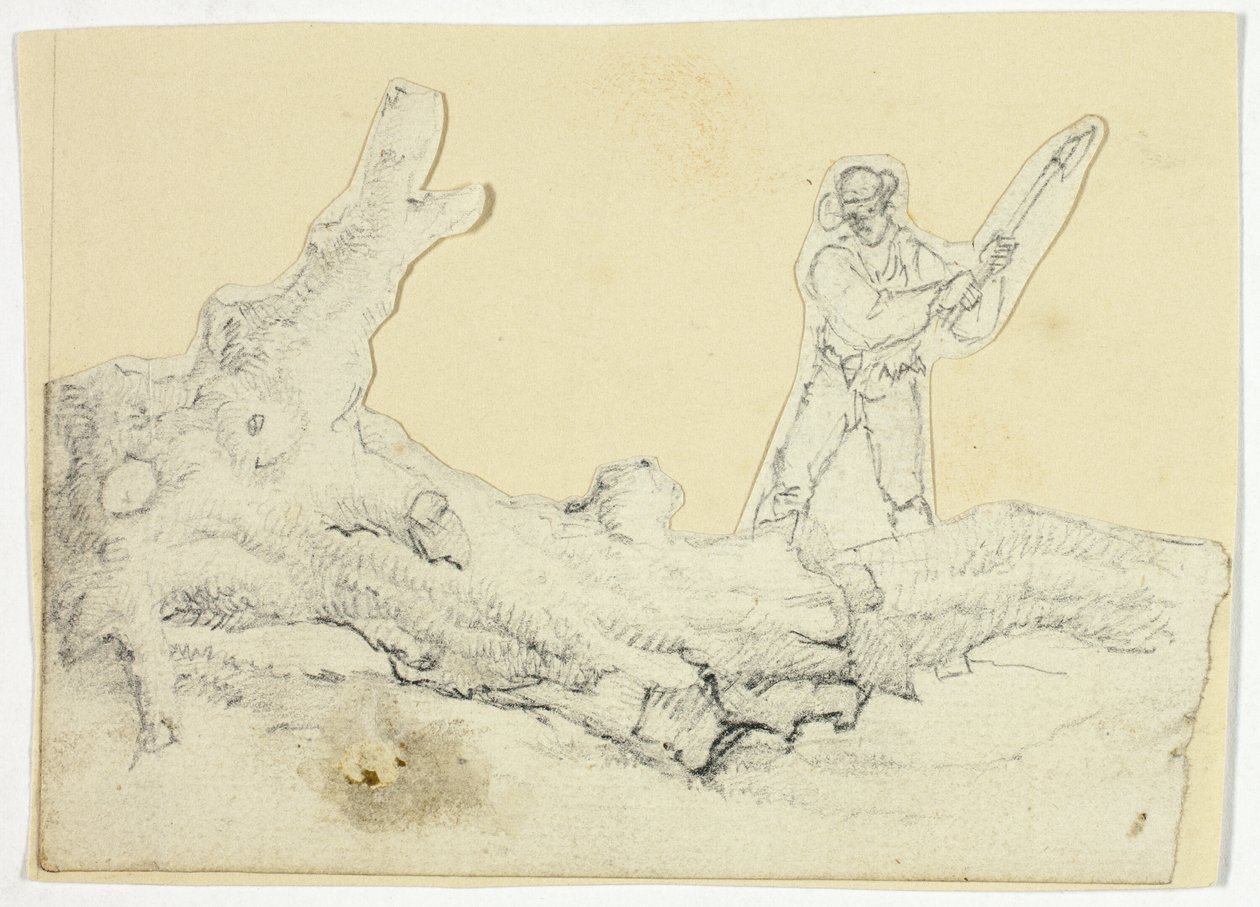 Woodsman Axing Kidőlt fa alkotó: William Henry Pyne