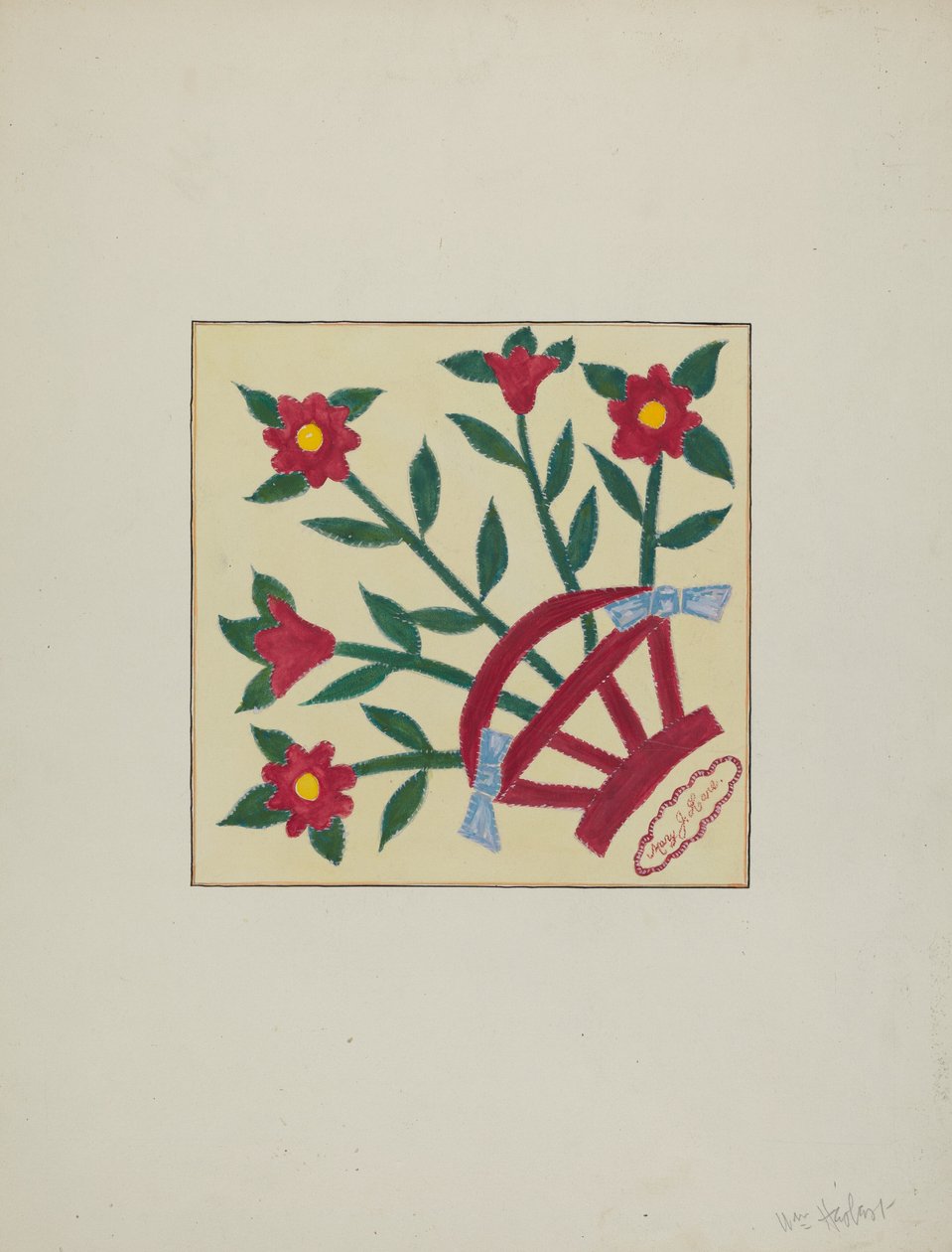 Darabolt paplan 1 négyzet, c. 1940. alkotó: William Herbert