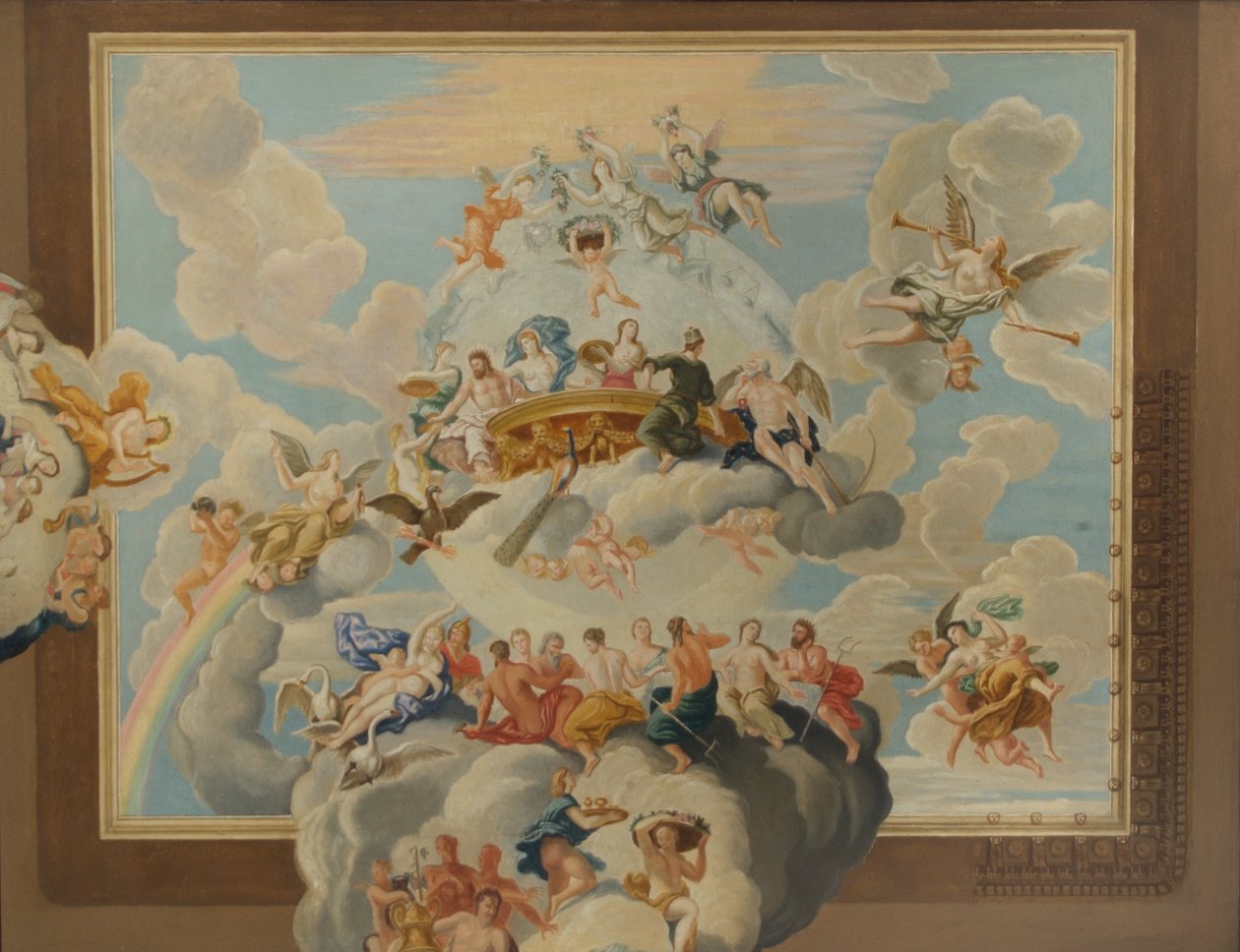 A király lépcsőházának mennyezete, Hampton Court Palace alkotó: William Herbert Hampton