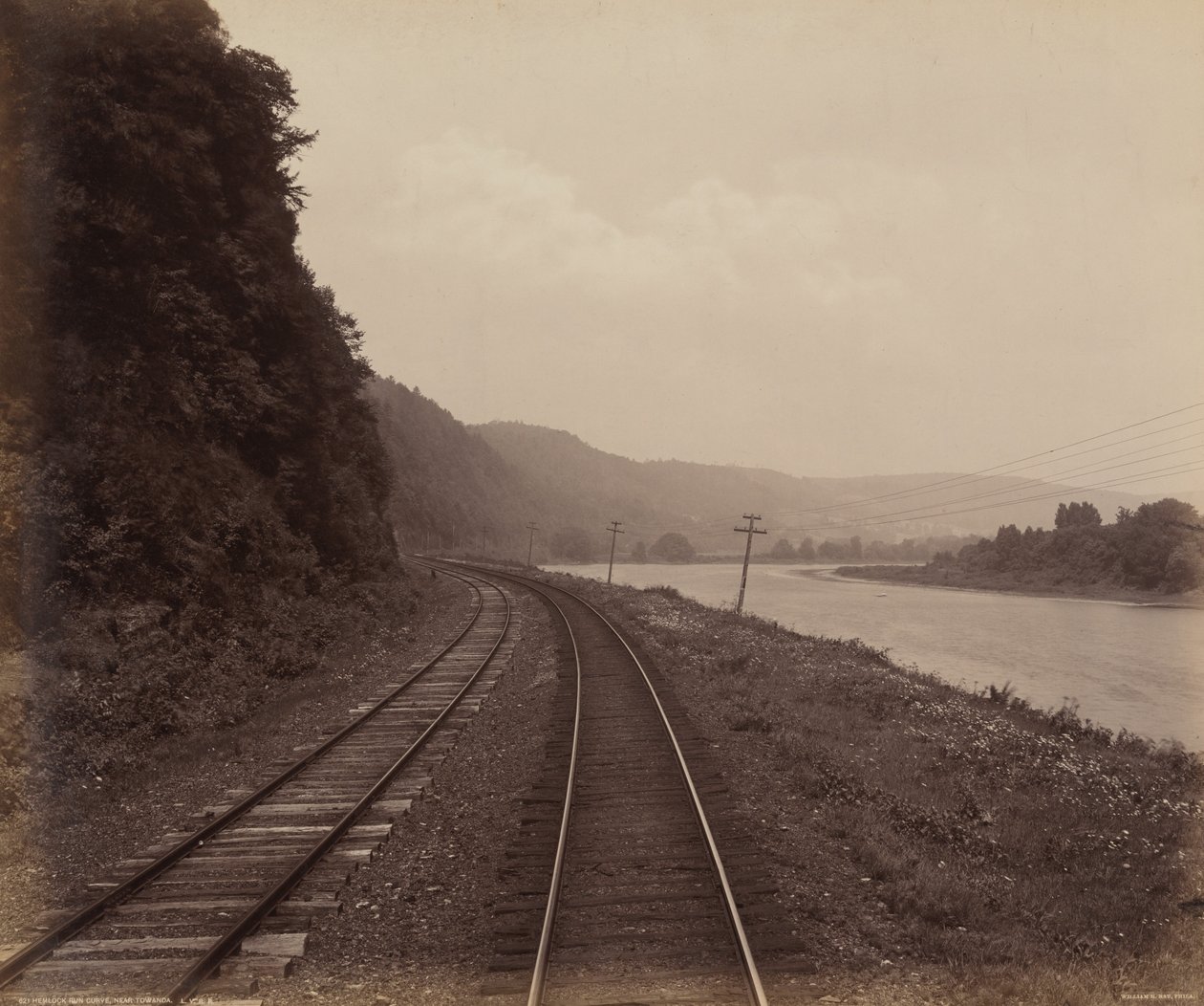 Hemlock Run Curve, Towanda közelében, c. 1895 (fotó) alkotó: William Herman Rau