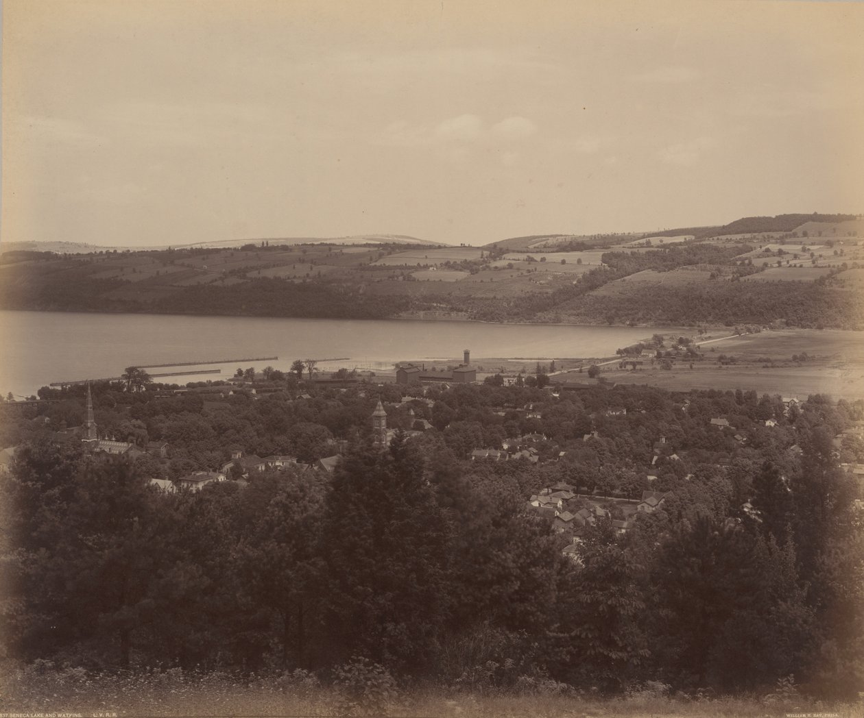 Seneca Lake és Watkins,c. 1895 (fénykép) alkotó: William Herman Rau