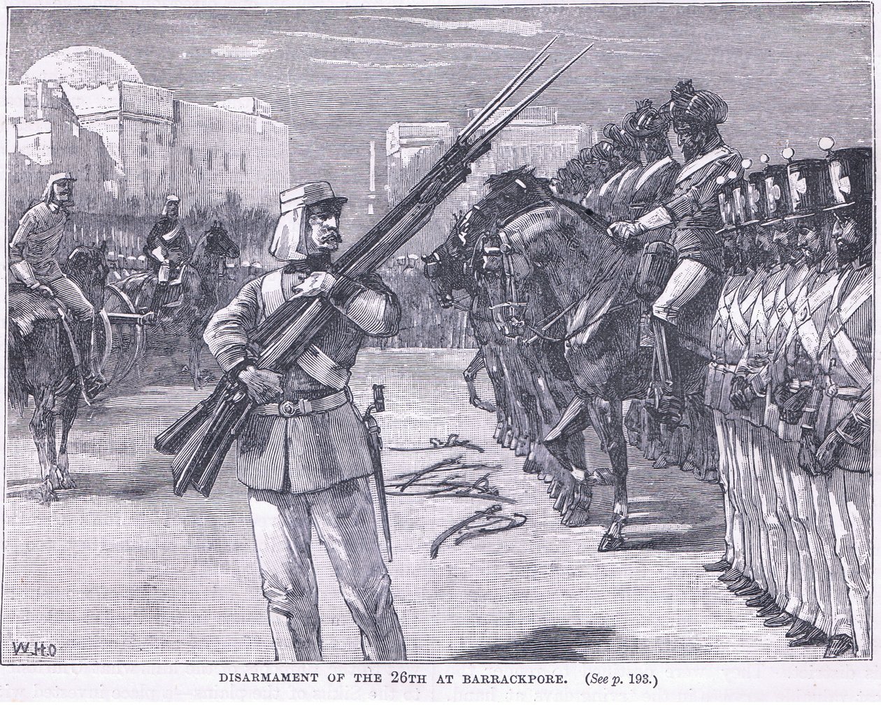 26. leszerelése Barrackpore-ban, i.sz. 1857 alkotó: William Heysham Overend