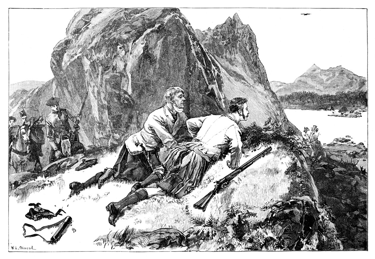 Albert herceg szarvasvadászat, 1840-es évek, 1900. alkotó: William Heysham Overend