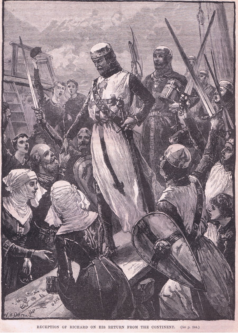 Richard fogadása a kontinensről való visszatérésekor Kr. u. 1194 alkotó: William Heysham Overend