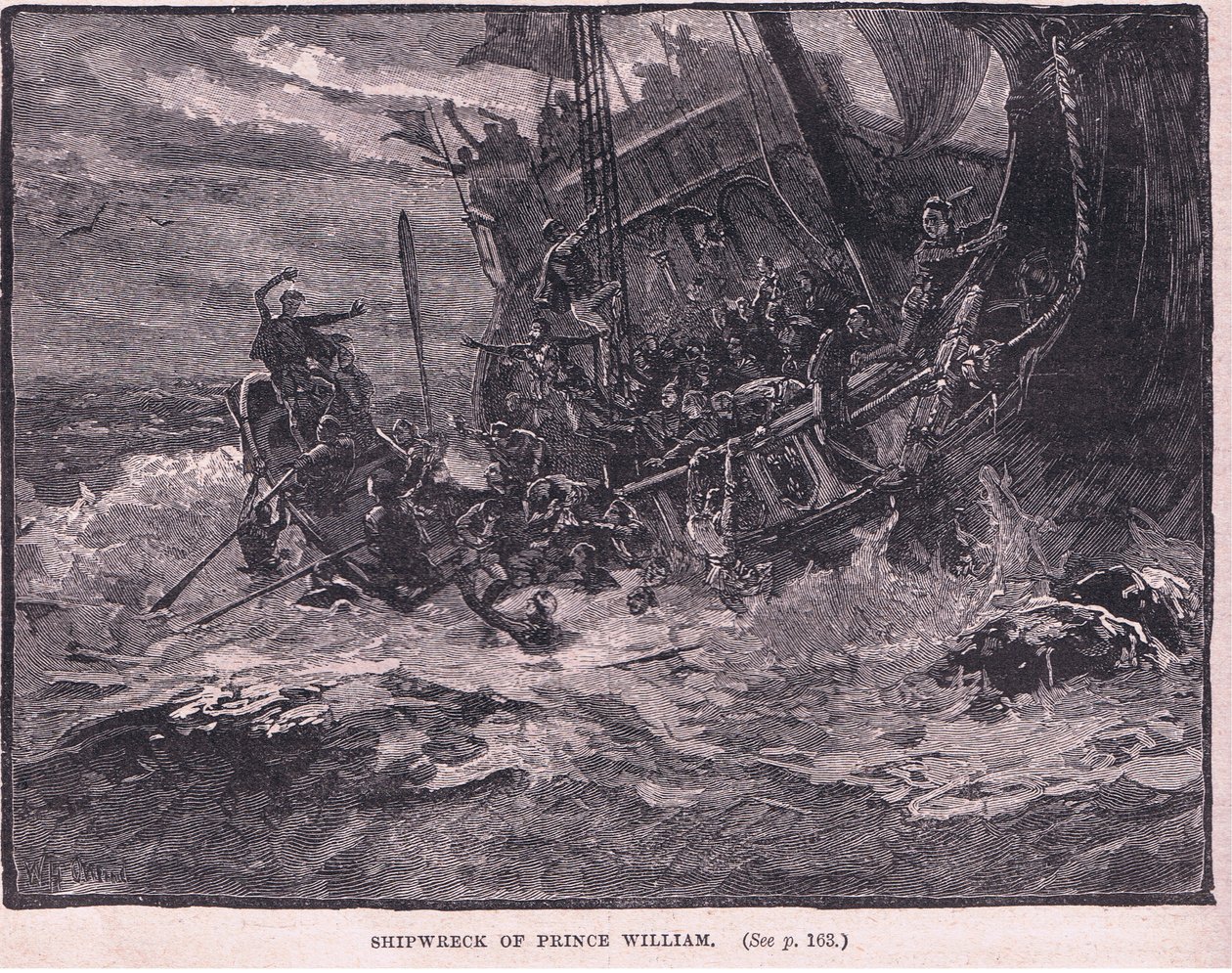 Vilmos herceg hajótörése Kr. u. 1120 alkotó: William Heysham Overend