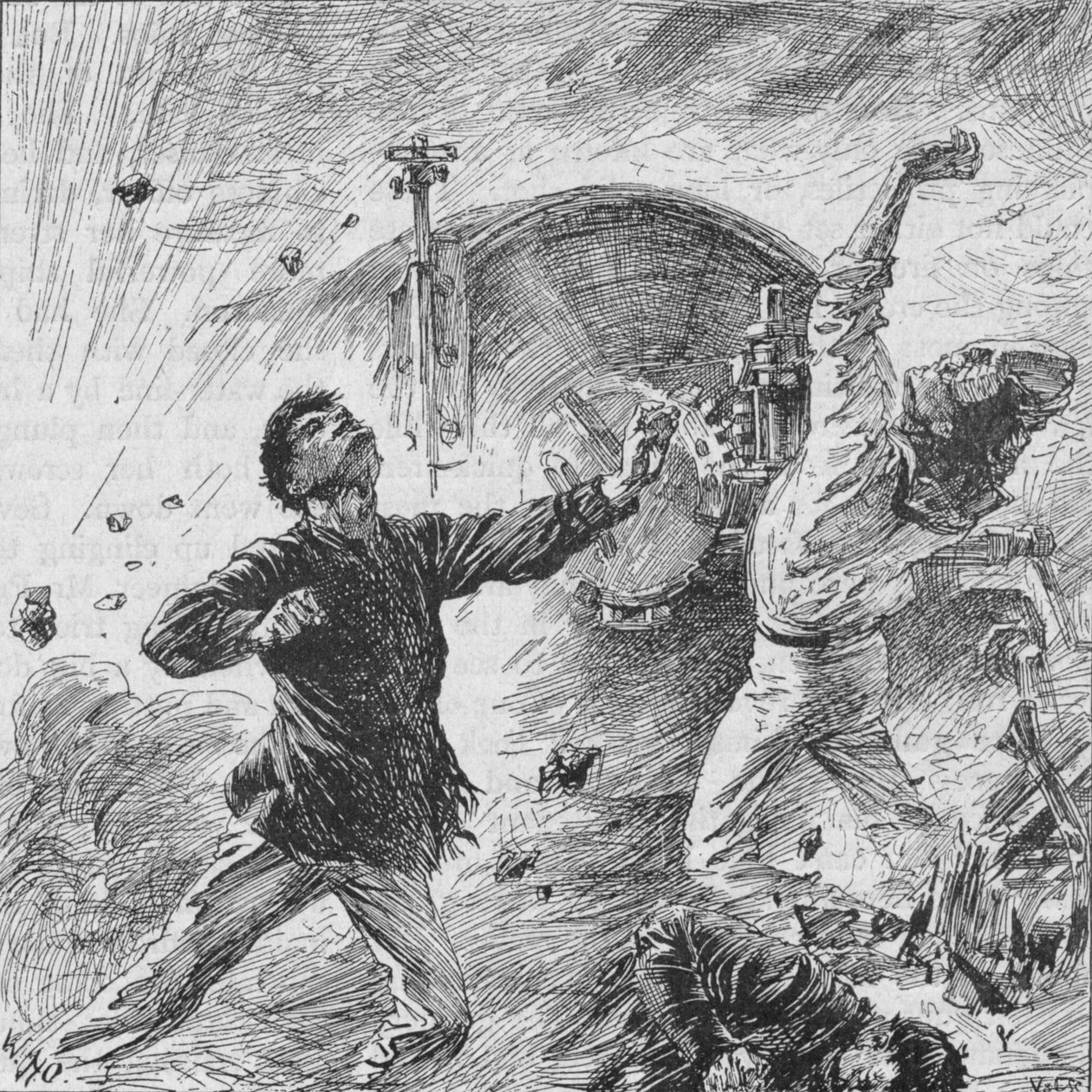 A lövedék felrobbant az íjfegyverei között, 1902 alkotó: William Heysham Overend